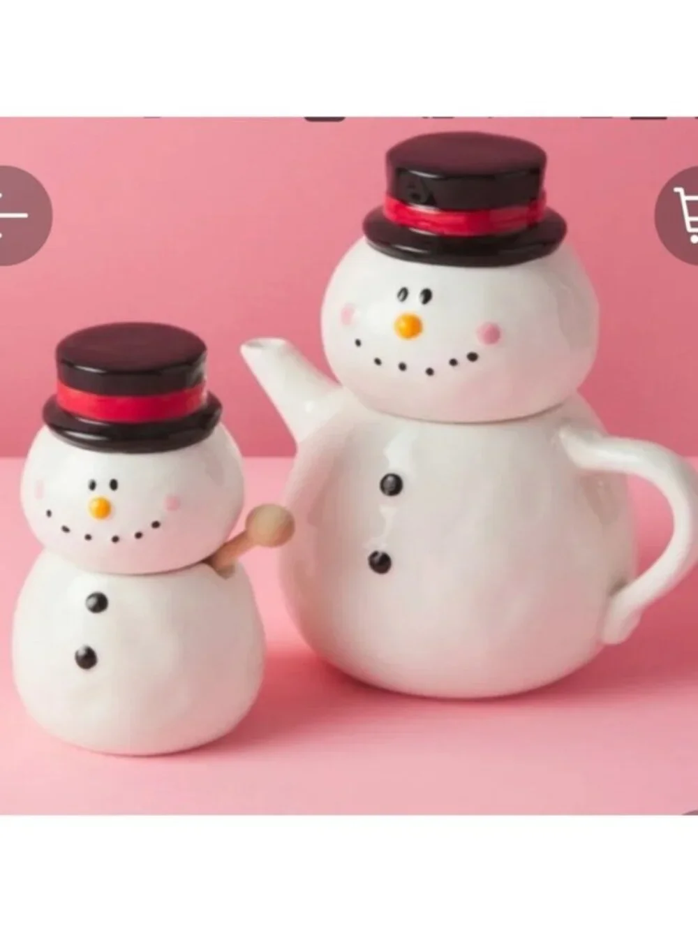 Magenta Home Snowman Honey pot & Teapot Set